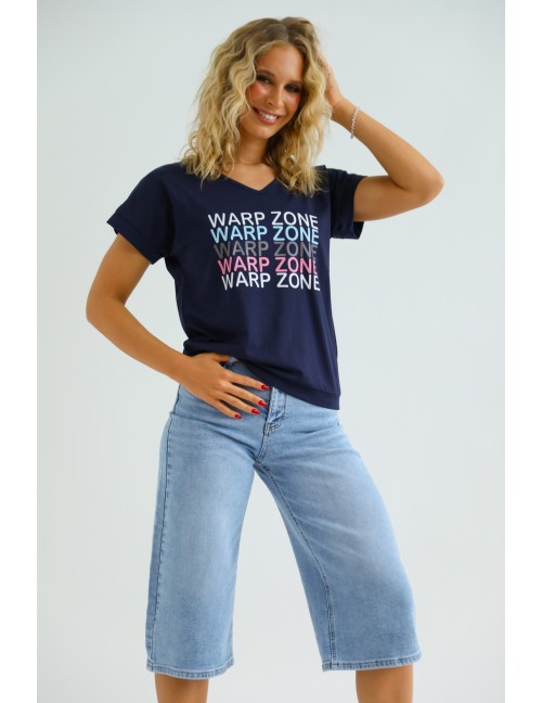 NALA Filmnyomott Felső - Sötétkék