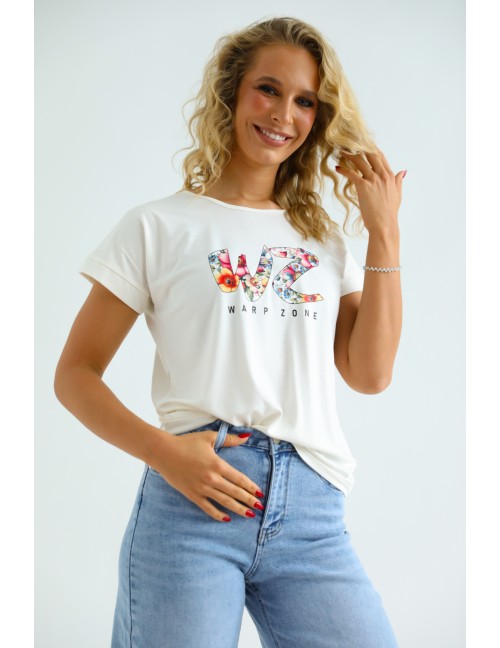 REA Filmnyomott Felső - Fehér