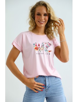 REA Filmnyomott Felső - Rózsaszín