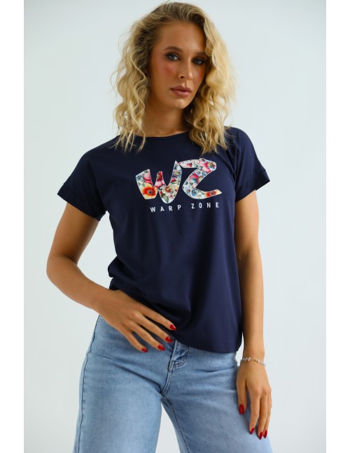 REA Filmnyomott Felső - Sötétkék