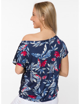 Sonia Top - Navy with Prints
