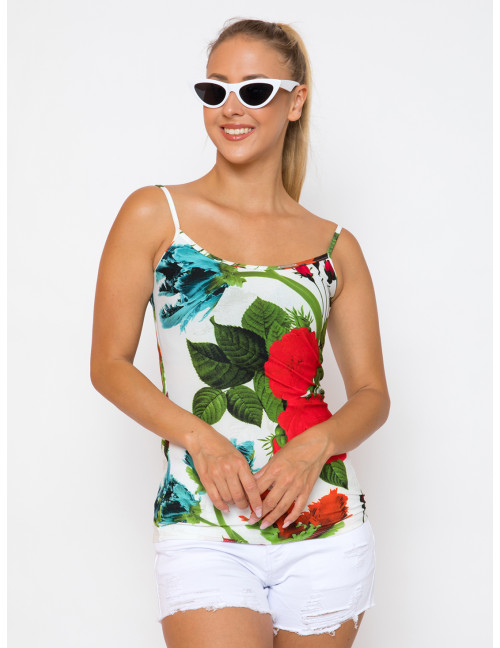 Viscose Top - Red Floral
