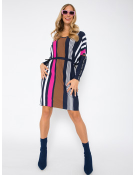 Striped Tunic - Pink-Navy