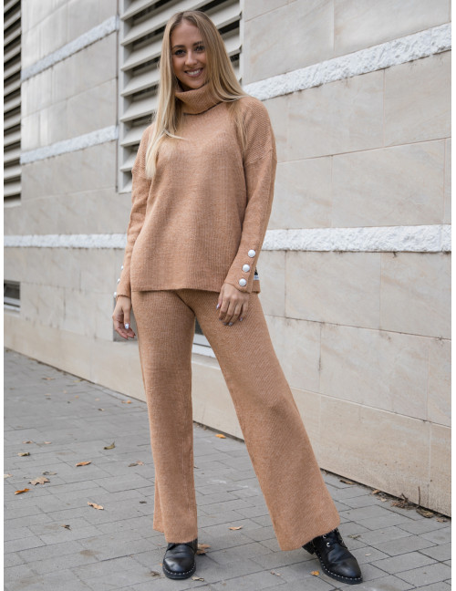 Clara Knitted Trousers - Camel