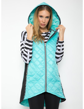 Oversized Quilted Vest - Mint