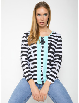 SALLY Striped Top - Mint
