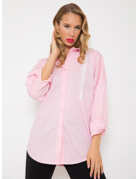 LEILA Poplin Shirt - Pastel Pink