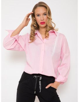 LEILA Poplin Shirt - Pastel Pink
