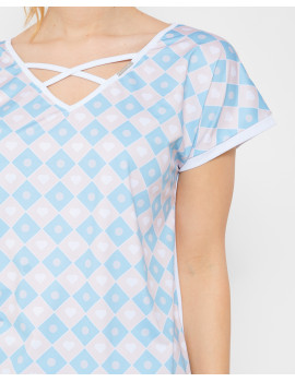 TANO Blue Top with White back