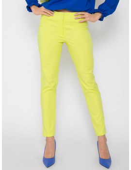 MEARA Straight Leg Trousers - Lime