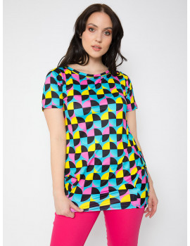 VOLLY Print Tunic - Turquoise
