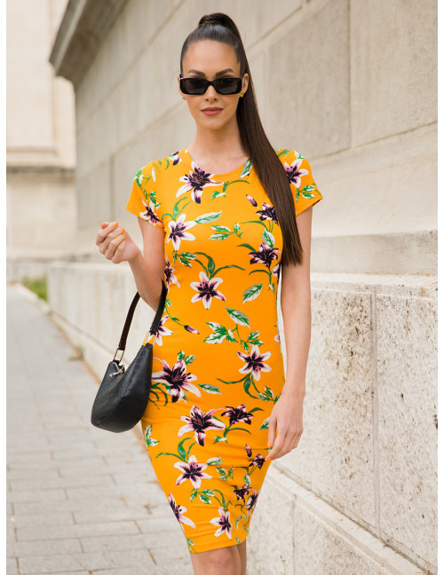 DIANA Floral Dress - Orange