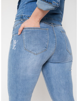 VALENTINA Embroidered Skinny Jeans