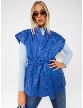 JULIE Oversized Puffer Vest - Royal Blue
