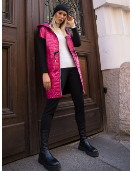 GIGI Quilted-Knit Jacket - Dark Pink