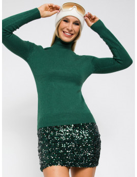 MELANIA Sequin Skirt - Pine Green