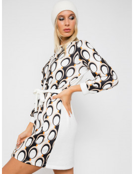  MYRINE Knit Dress - White Print