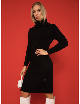TESSA Warm Knit Dress - Black