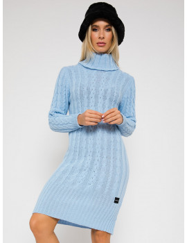 TESSA Warm Knit Dress - Ice Blue