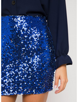 MELANIA Sequin Skirt - Blue