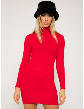 XANTHE Knit Dress/Tunic - Red