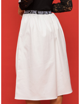VALERIE Satin Skirt - White