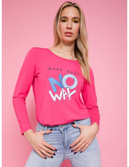 NO WAY Hosszú ujjú Felső - Pink