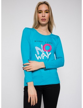 NO WAY Long Sleeve Top - Blue