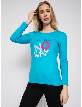 NO WAY Long Sleeve Top - Blue
