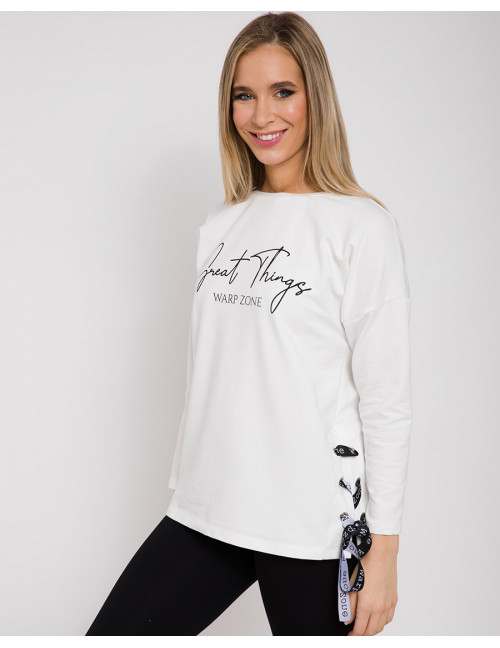 GREAT THINGS Cotton  Jumper - White