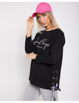 GREAT THINGS Cotton  Jumper - Black