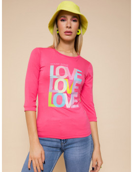 LOVE T-shirt - Raspberry