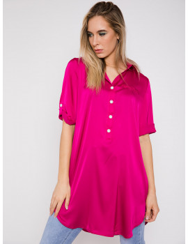 SANTO Satin Shirt - Pink