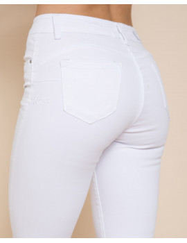 AMORA White Skinny Jeans