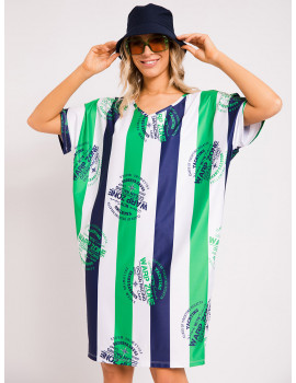 LARISA Striped Dress - Green
