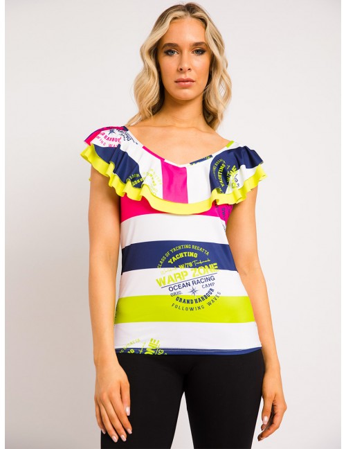 PENELOPE Ruffle Top - Kiwi