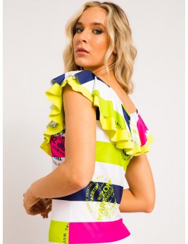 PENELOPE Ruffle Top - Kiwi
