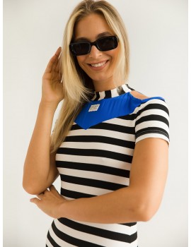 KATE Striped Dress - Royal Blue