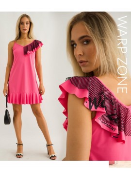 POLLY Ruffle Dress - Raspberry