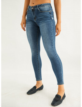 MINA Embroidered Skinny Jeans