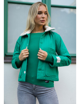 CAMILE Quilted Jacket - Emerald Green