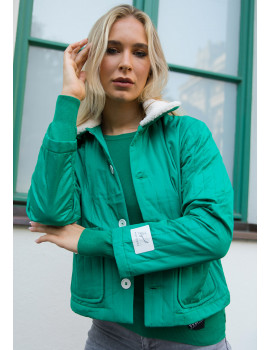 CAMILE Quilted Jacket - Emerald Green