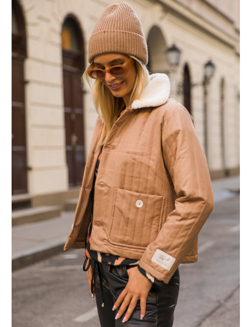 CAMILE Quilted Jacket - Cappuccino