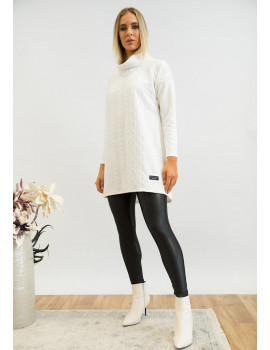 Chelsey Knitted Tunic - White