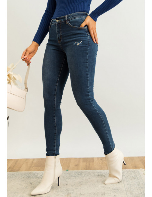 KAETY Embroidered Skinny Jeans