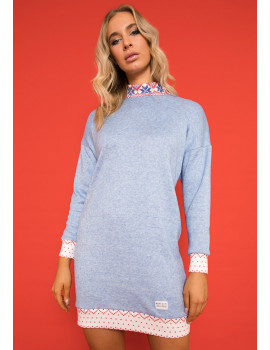 CLARETTE Knit Dress/Tunic - Ice Blue