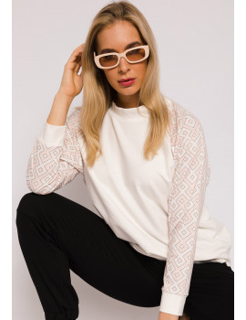AVICE Sweater - White Print