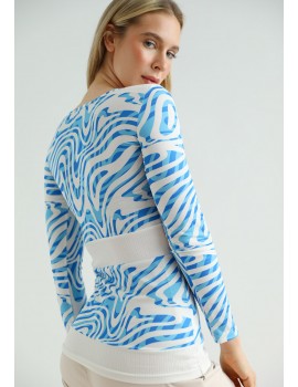 ALANIS Print Top - Blue