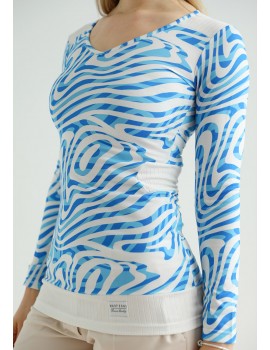 ALANIS Print Top - Blue