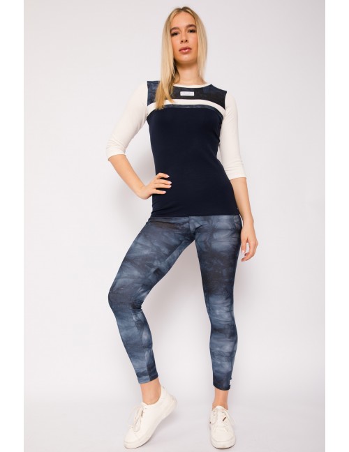 BONNIE Elasztikus Batikolt Leggings  - Kék